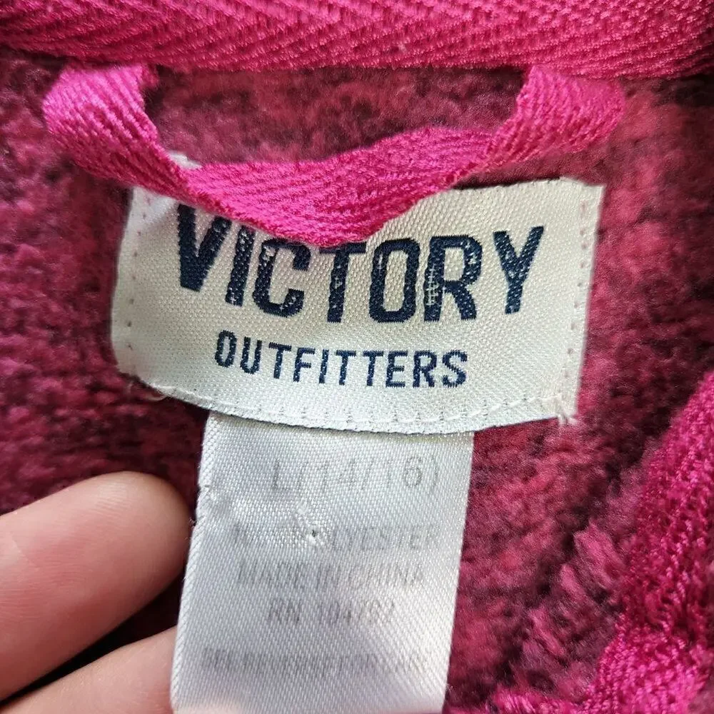 Victory Outfitters Marled Full-Zip Performance Fleece Track Jacket Size Large
